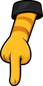 Pata de max senalando titulo